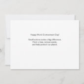 World Environment Day Tree Planting Flat Card (Achterkant)