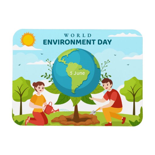 World Environment Day Tree Planting Magneet (Horizontaal)