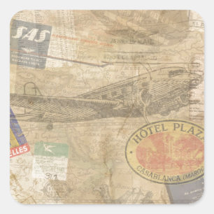 World Explorer Gear Vierkante Sticker
