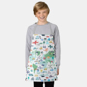 World Explorer Transportation Wereldkaart Schort (Gedragen)