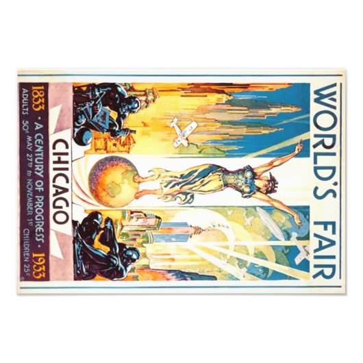 World Fair Chicago 1933 Advertisement Poster (Voorkant)