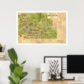 World Fair St Louis Map 1904 Poster (Thuiskantoor)