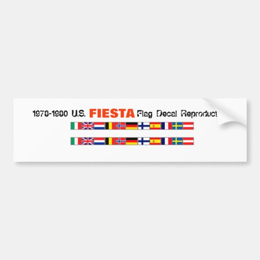 World Fiesta Flags Bumpersticker (Voorkant)