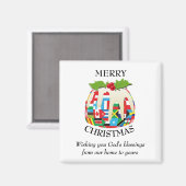 WORLD FLAGS Kerstmis - Pudding Magnet (Voorkant / Achterkant)