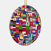 World Flags kerstversiering Keramisch Ornament (Rechts)