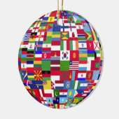 World Flags kerstversiering Keramisch Ornament (Links)