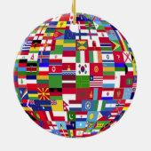 World Flags kerstversiering Keramisch Ornament (Achterkant)