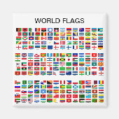 World Flags koelkast magnet (Voorkant)
