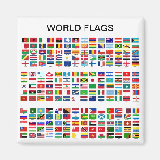 World Flags koelkast magnet (Voorkant)