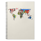 World Flags Map-notebook Notitieboek (Voorkant)