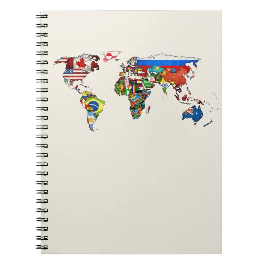 World Flags Map-notebook Notitieboek (Voorkant)