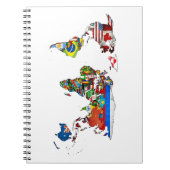World Flags Map-notebook Notitieboek (Voorkant)