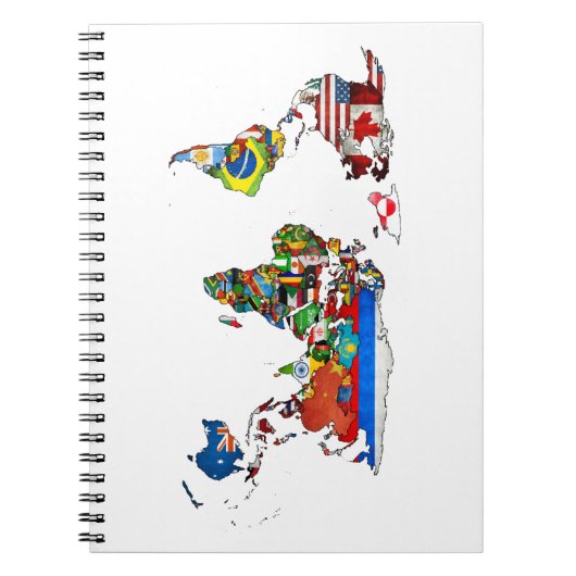 World Flags Map-notebook Notitieboek (Voorkant)