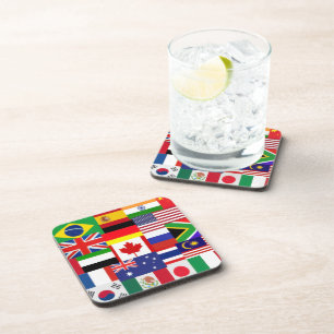 World Flags-Onderzetters Bier Onderzetter