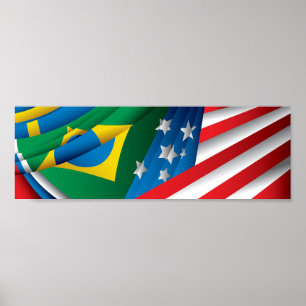 World Flags Poster, VS, Brazilië en nog veel meer Poster