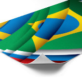 World Flags Poster, VS, Brazilië en nog veel meer Poster (Hoek)
