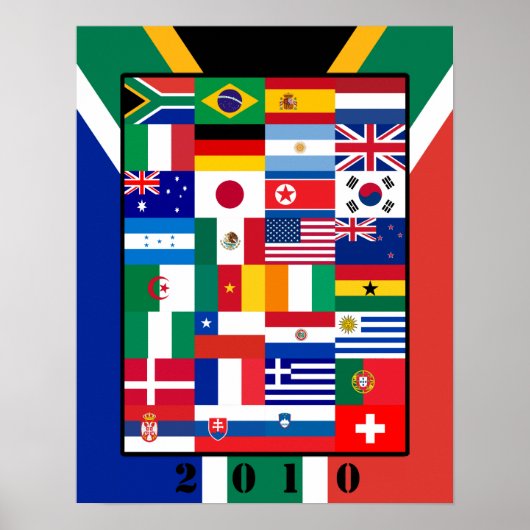 World Flags Soccer 2010 Poster (Voorkant)