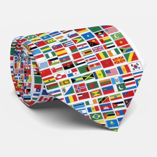 World Flags Stropdas (Opgerold)