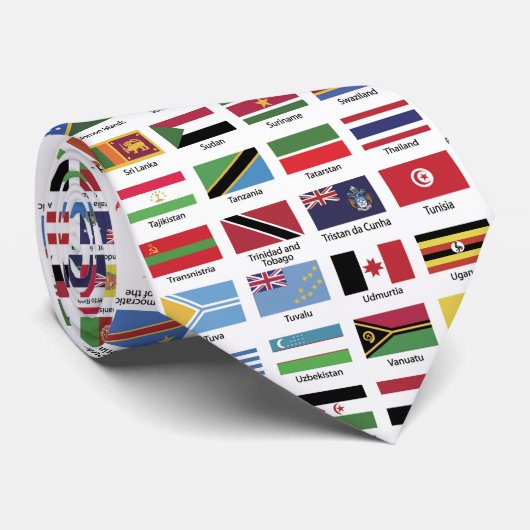 World Flags Stropdas (Opgerold)