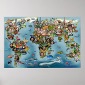 World Fun kaart Poster (Voorkant)