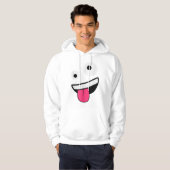 World Gekke Crazy Eyes Zany Face Emojis Hallo Hoodie (Voorkant volledig)