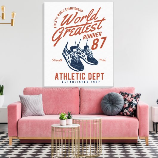 World Greatest Runner Canvas (Insitu (Woonkamer))