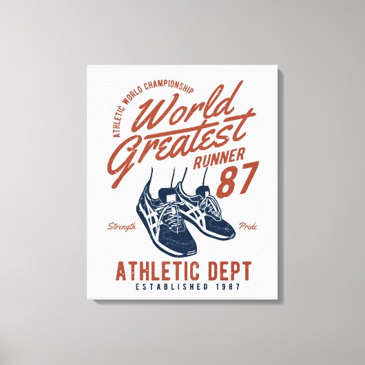 World Greatest Runner Canvas (Voorkant)