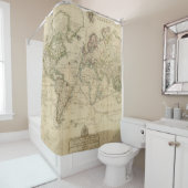 World Hand Colour Map Douchegordijn (In situ)