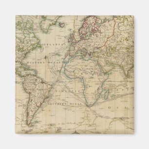 World Hand Colour Map Magneet