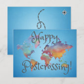 World - Happy Postkruising briefkaart (Voorkant / Achterkant)