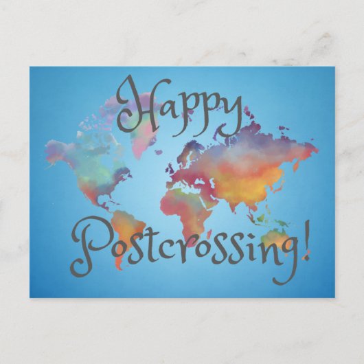 World - Happy Postkruising briefkaart (Voorkant)