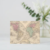 World Hemispheres Map door Mitchell Briefkaart (Staand voorkant)