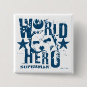 World Hero Stars Vierkante Button 5,1 Cm (Voorkant)