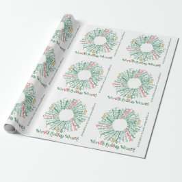 World Holiday Wreating Wrapping Paper Cadeaupapier
