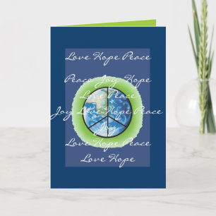 World Hope for Peace and Love Kerstcard Feestdagen Kaart