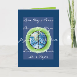 World Hope for Peace and Love Kerstcard Feestdagen Kaart