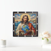 World in His Hands: Love Defined Vierkante Klok (Huis)