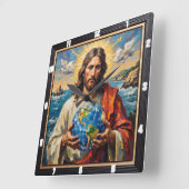 World in His Hands: Love Defined Vierkante Klok (Hoek)