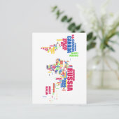 World in words card briefkaart (Staand voorkant)