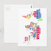 World in words card briefkaart (Voorkant / Achterkant)