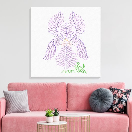 World Iris Canvas Afdruk (Insitu (Woonkamer))