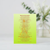 World Kerstmis en je achtergrond Feestdagenkaart (Staand voorkant)