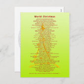 World Kerstmis en je achtergrond Feestdagenkaart (Voorkant / Achterkant)