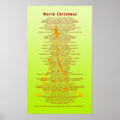 World Kerstmis en je achtergrond Poster (Voorkant)