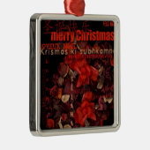 World Kerstmis Feliz Navidad Joyeux Noel Ornament (Rechts)