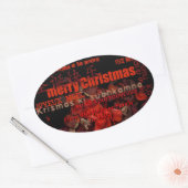 World Kerstmis Feliz Navidad Persoonlijke Sticker (Envelop)