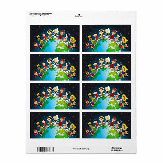 World kidz etiket (Full Sheet)