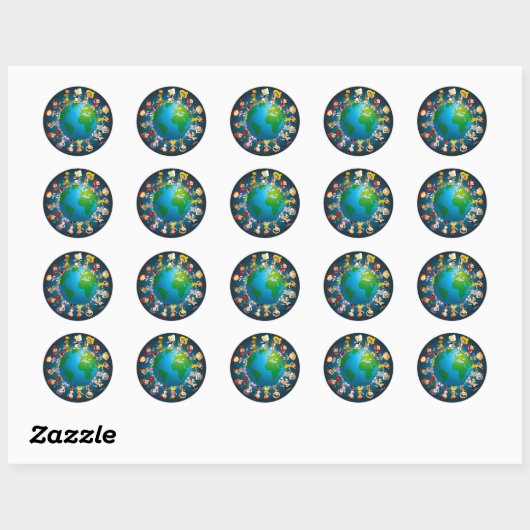 World kidz ronde sticker (Vel)