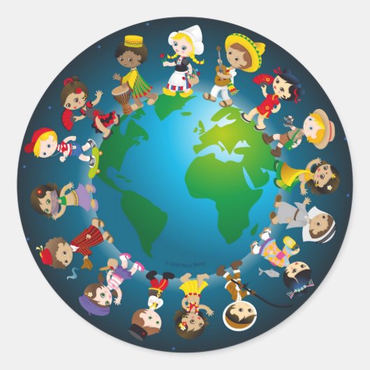 World kidz ronde sticker (Voorkant)