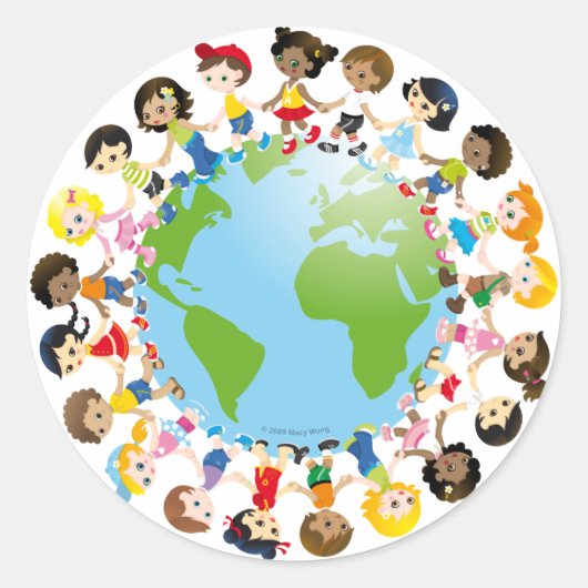 World kidz ronde sticker (Voorkant)